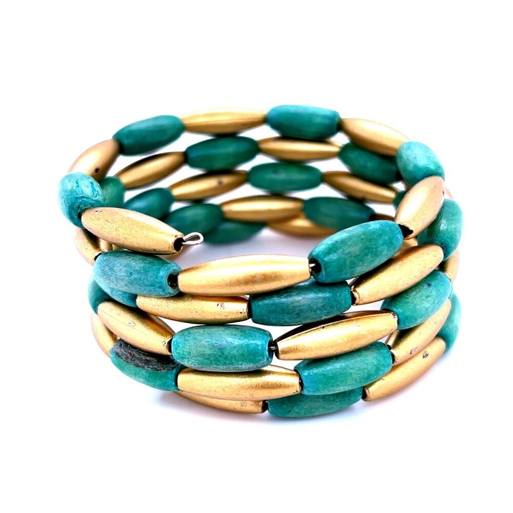 Green/Gold‎ Adjustable Bracelet (c1)